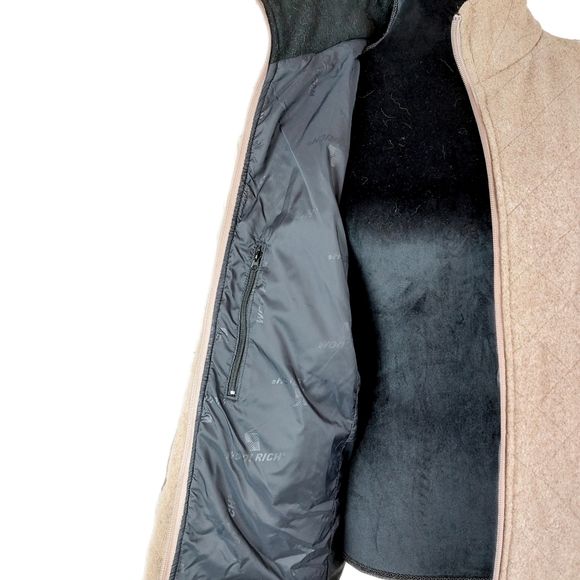 Vtg Woolrich Womens Wool Hazelnut/Heather Cozy Warm Insulated Zip Jacket Sz L - Picture 7 of 9